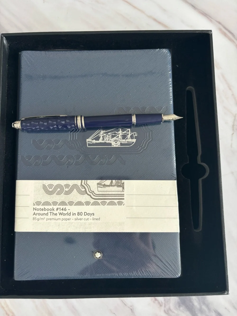 Montblanc Fountain Pen, Signing Pen, and Notebook Set